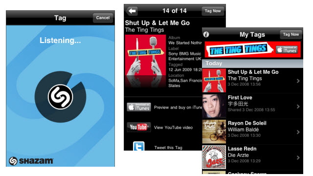 Shazam: Name that tune